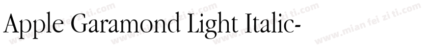 Apple Garamond Light Italic字体转换